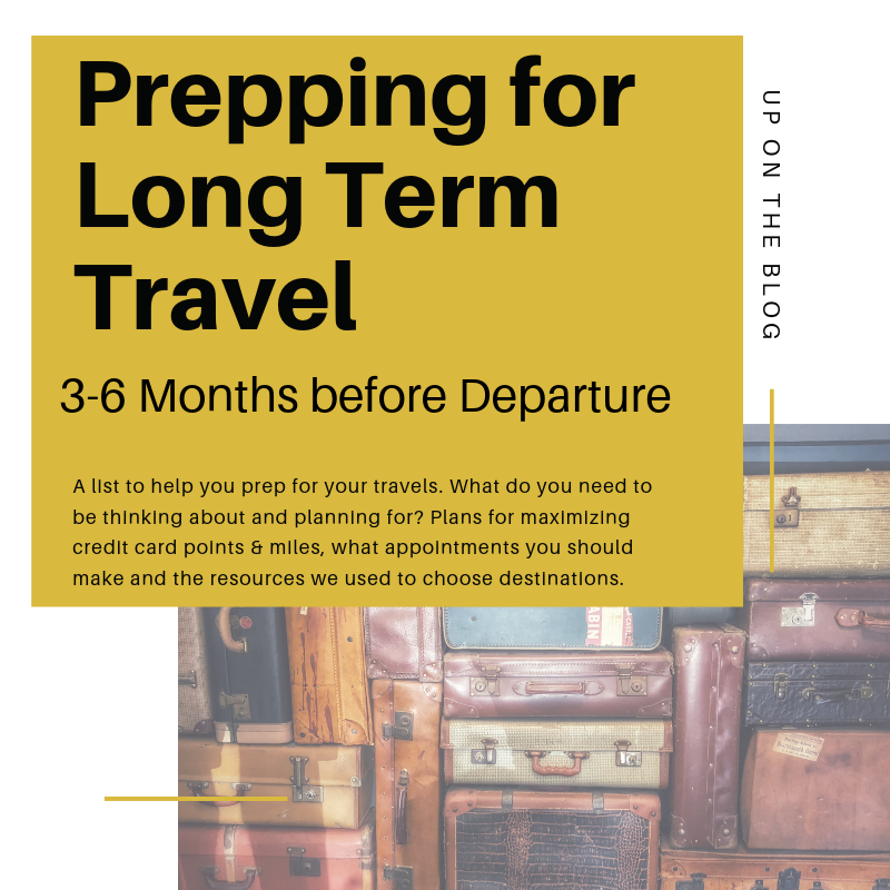 How to Prep for Long Term Travel: 3-6 Months Before Departure