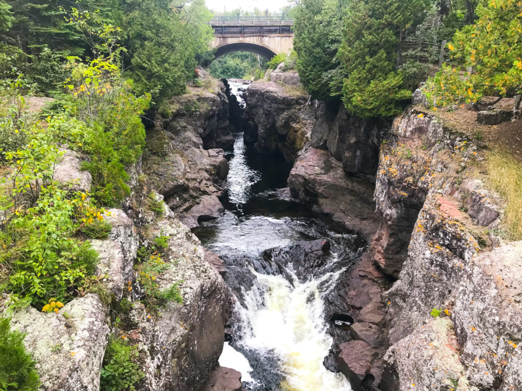 Temperance River Gorge located right off the highway on Minnesota's North Shore scenic drive
